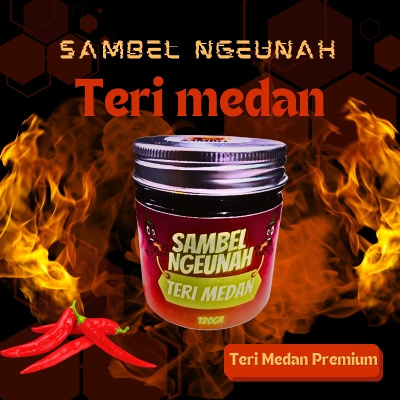 

Sambel Teri Medan/Sambal Teri Medan/Sambal Teri Pedas/Sambal Ngeunah/Berat Bersih 120Gr