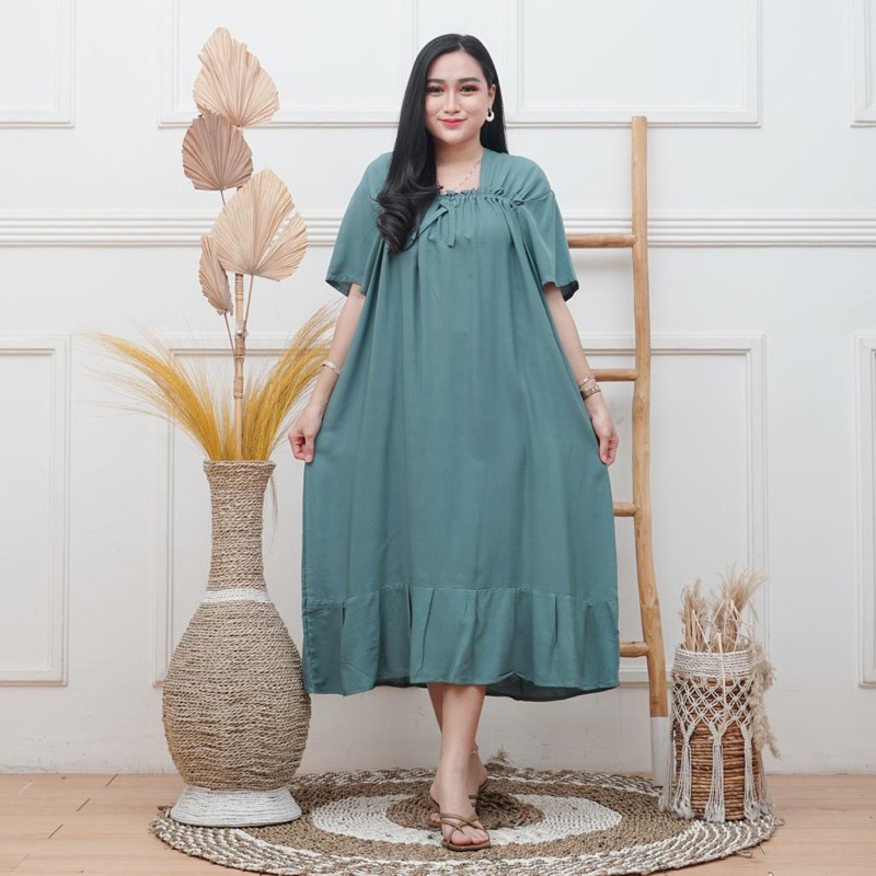 DASTER JUMBO LD 130 POLOS BUSUI HOMEDRESS | DASTER BATIK SUPER BAHAN RAYON PREMIUM DASTER LENGAN PEN