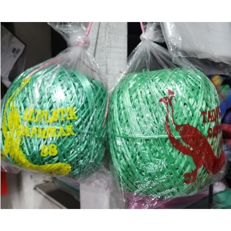 Tali Plastik Cap Merak / Tali Pertanian / Tali Rafia Hijau