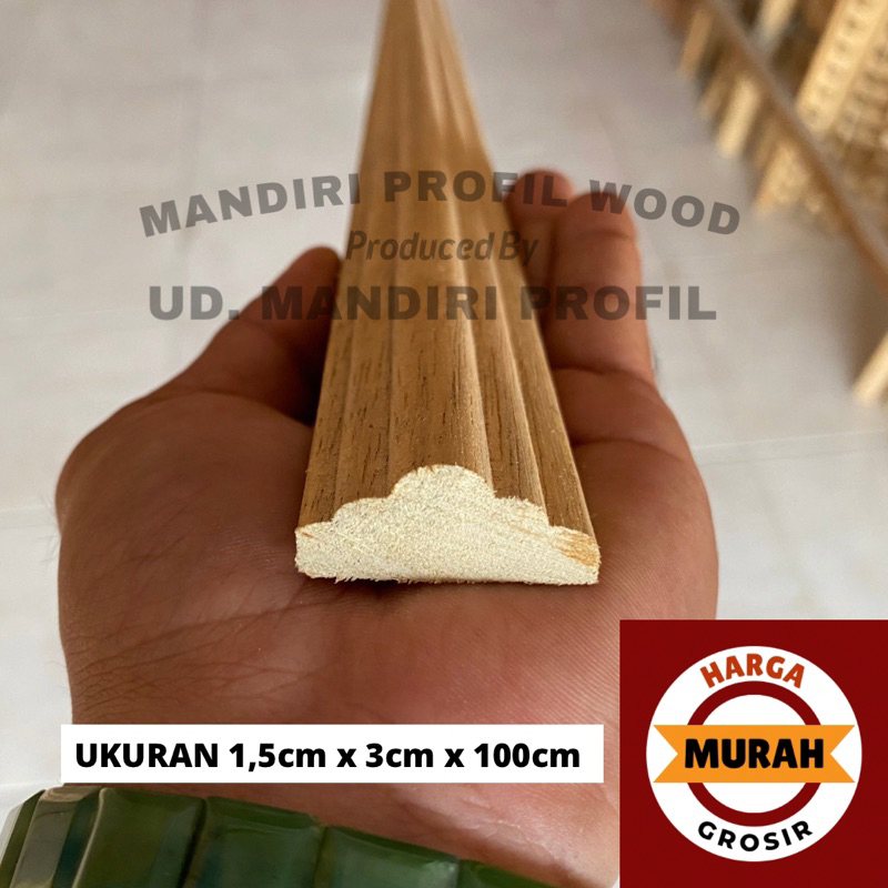 LIS GUNUNG KAYU PROFIL KAYU WALLMOULDING