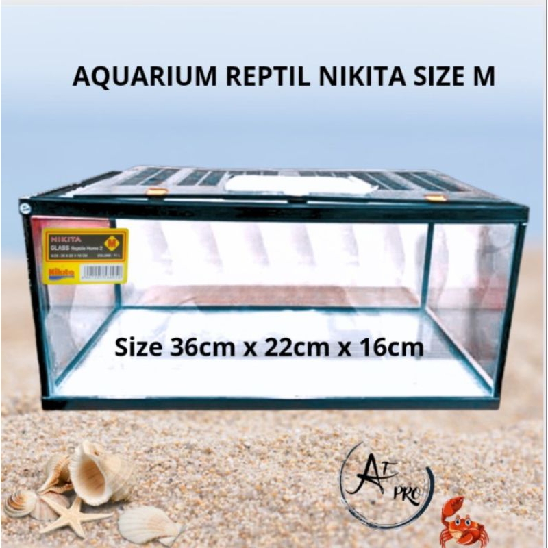 Tank Aquarium Kura ,Hamster,Landak AQUARIUM REPTILE NIKITA STAR SIZE M + PACKING KAYU