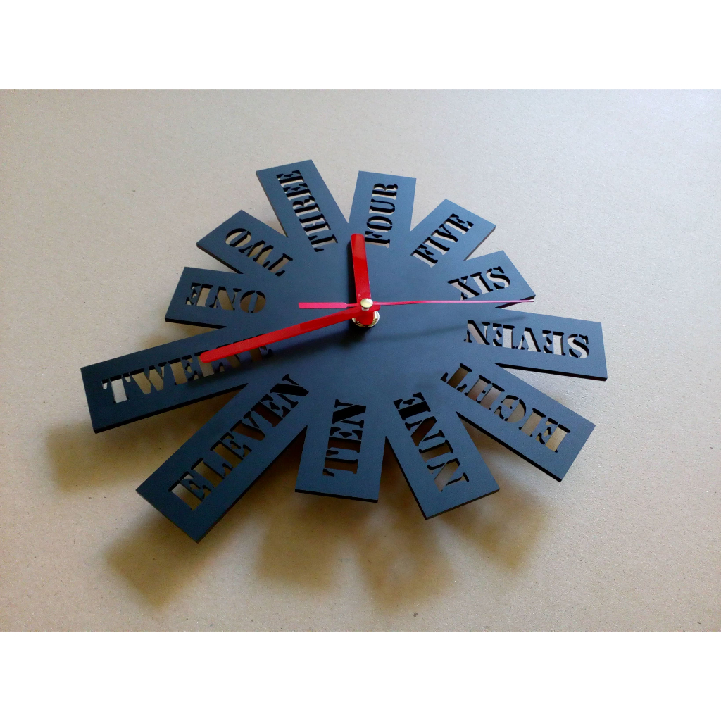 JAM  CUSTOM ONETWELVE JAM AKRILIK DISPLAY JAM AKRILIK PAJANGAN DINDING