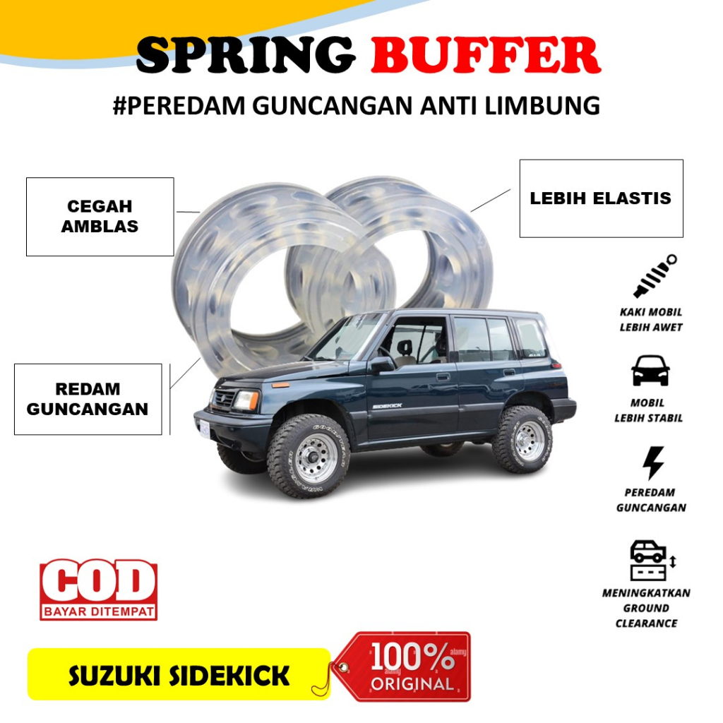 Spring Buffer Mobil Suzuki Sidekik Peredam Kejut Karet Pengganjal per