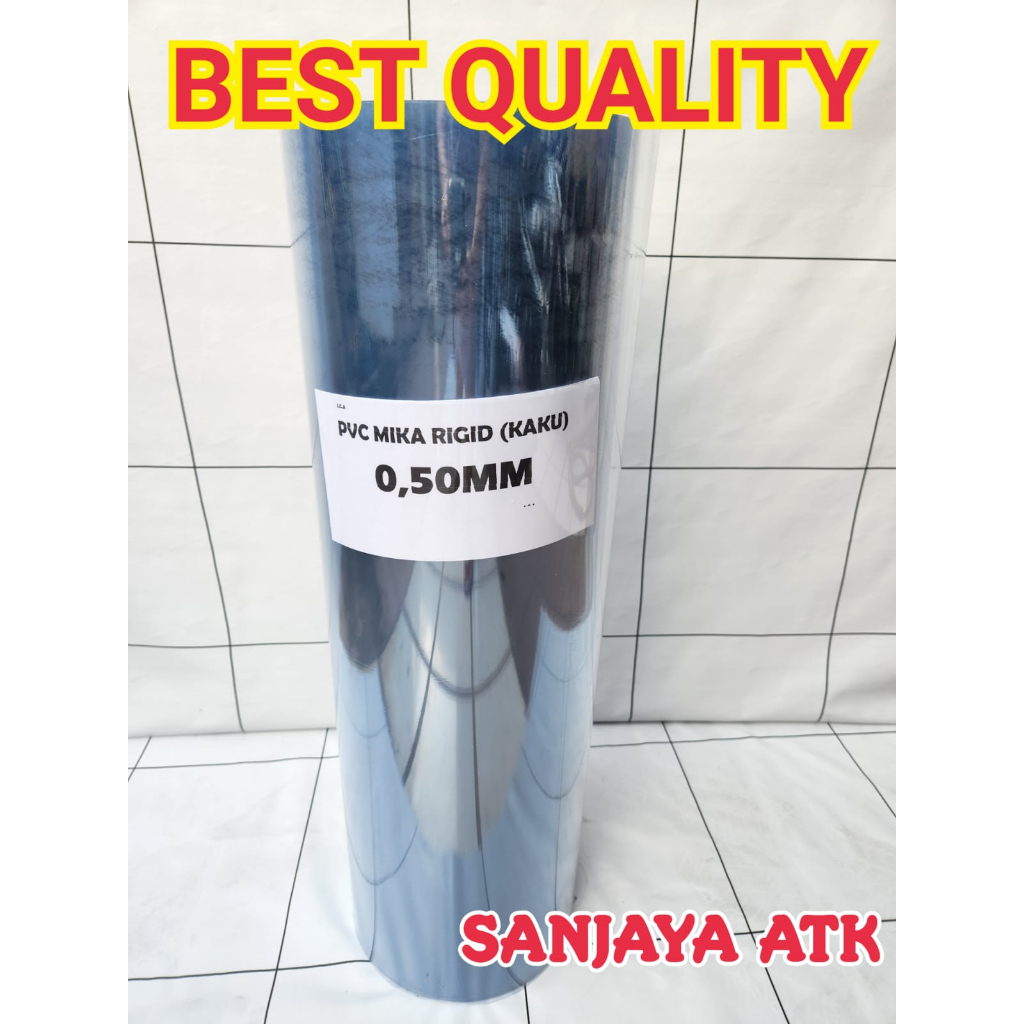 

Plastik Mika Kaku Rigid PVC Clear Bening Tebal 0,50 mm Lebar 70cm Mika Hantaran Kotak Seserahan Sourvenir Mika Meteran