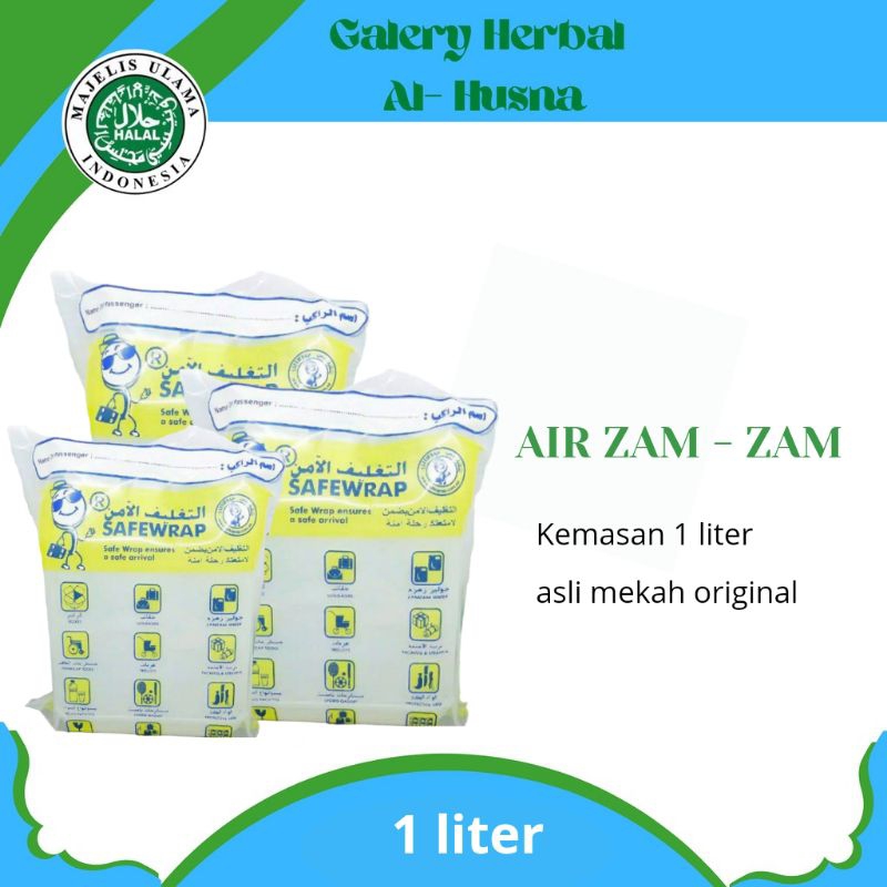 

Air zam zam 1 liter asli original Safewrap air zam zam kemasan 1 liter