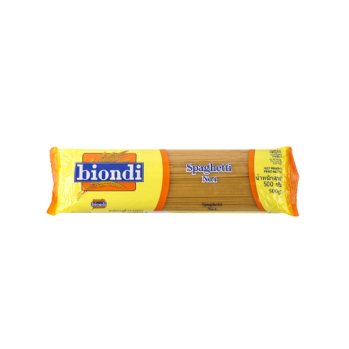 

BIONDI Pasta NO.4 Spaghetti 500gr - 100% Gandum Spaghetti