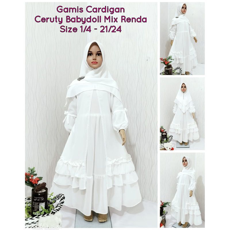 Gamis Putih Anak Usia 5tahun-12Tahun