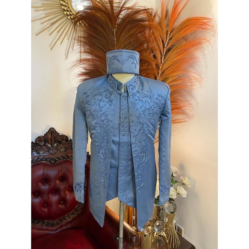 BESKAP PENGANTIN PRIA / BESKAP PENGANTIN MODERN / BESKAP PENGANTIN PAYET MOTIF BARONG