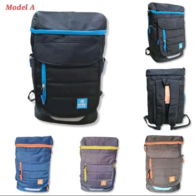 ASENBO Ransel 18 Inch Fashion Korea Pria Wanita Backpack Import Bahan Tebal