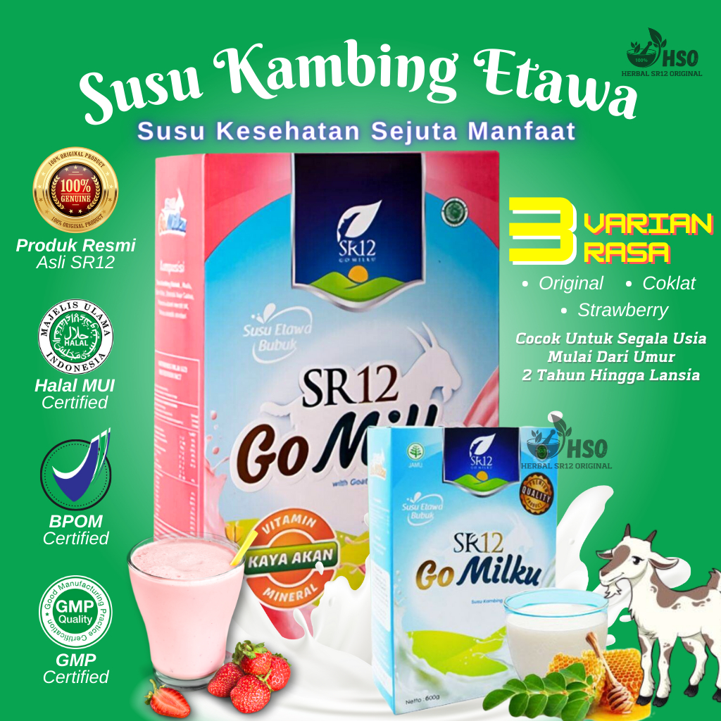 

Susu Penggemuk Badan Go Milku Sr12 Original Kambing Etawa Halal Bpom