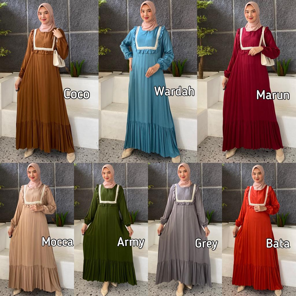 NARENDA DRESS POLOS - JUMBO SIZE LD 120 - GAMIS TWILL RAYON PREMIUM - TANS COLLECTION