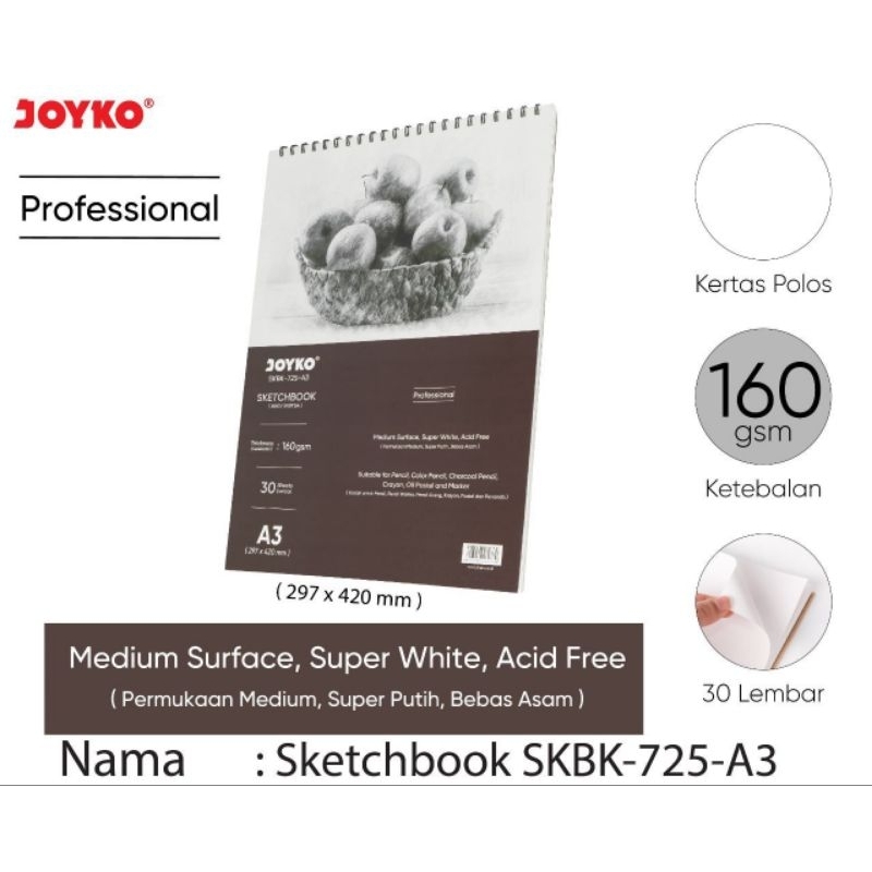 

Joyko Sketch Book SKBK-725-A3 - Sketch Book A3