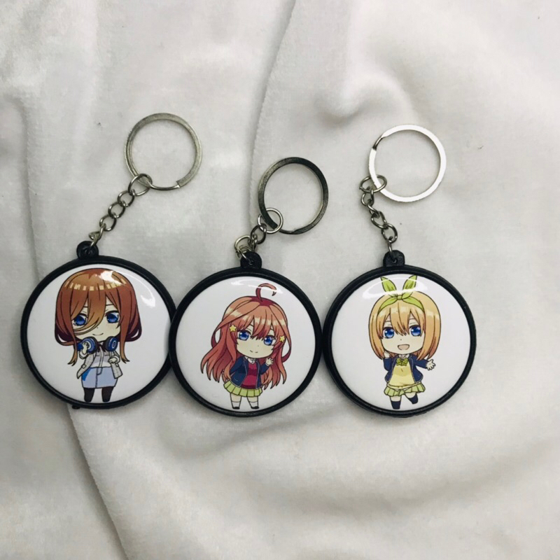 Gantungan kunci 5 Go-Toubun No Hanayome Miku Itsuki Yotsuba Nakano Anime Kawaii Ganci Pin
