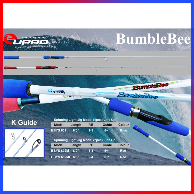 JORAN PANCING EUPRO BUMBLE BEE BBYS 602M-602MH SPINNING SLOW JIGGING ROD