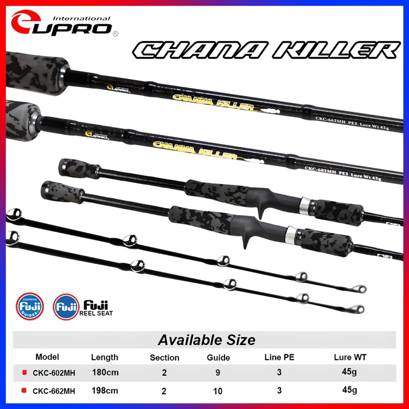 JORAN PANCING EUPRO CHANNA KILLER CKC 602MH-662MH BAITCASTING ROD