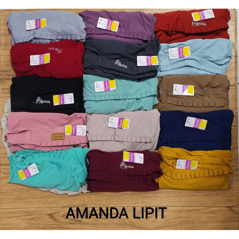 HIJAB AMANDA LIPIT/JILBAB AMANDA REMPEL/KERUDUNG LIPIT REMPEL AMANDA TERMURAH TERLARIS
