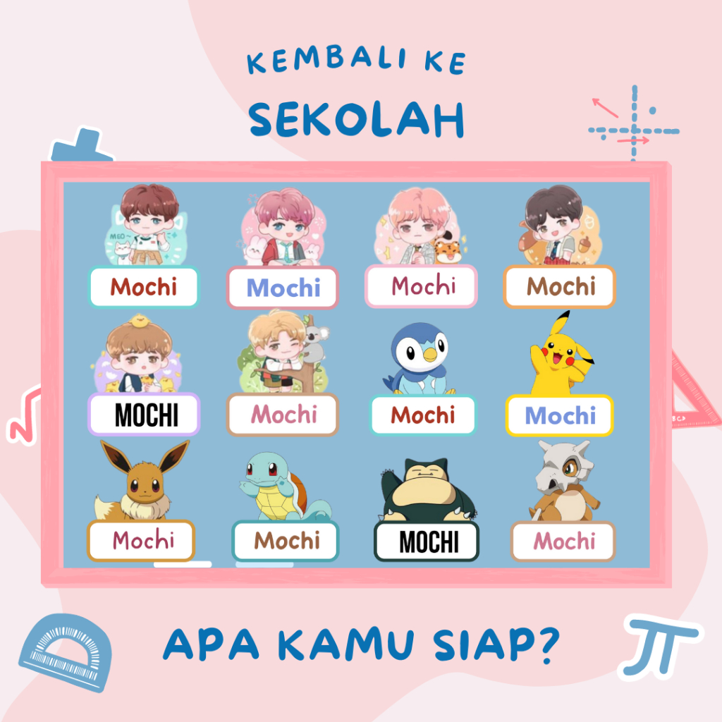 

Sticker Label Nama Anak Sekolah Custom Karakter