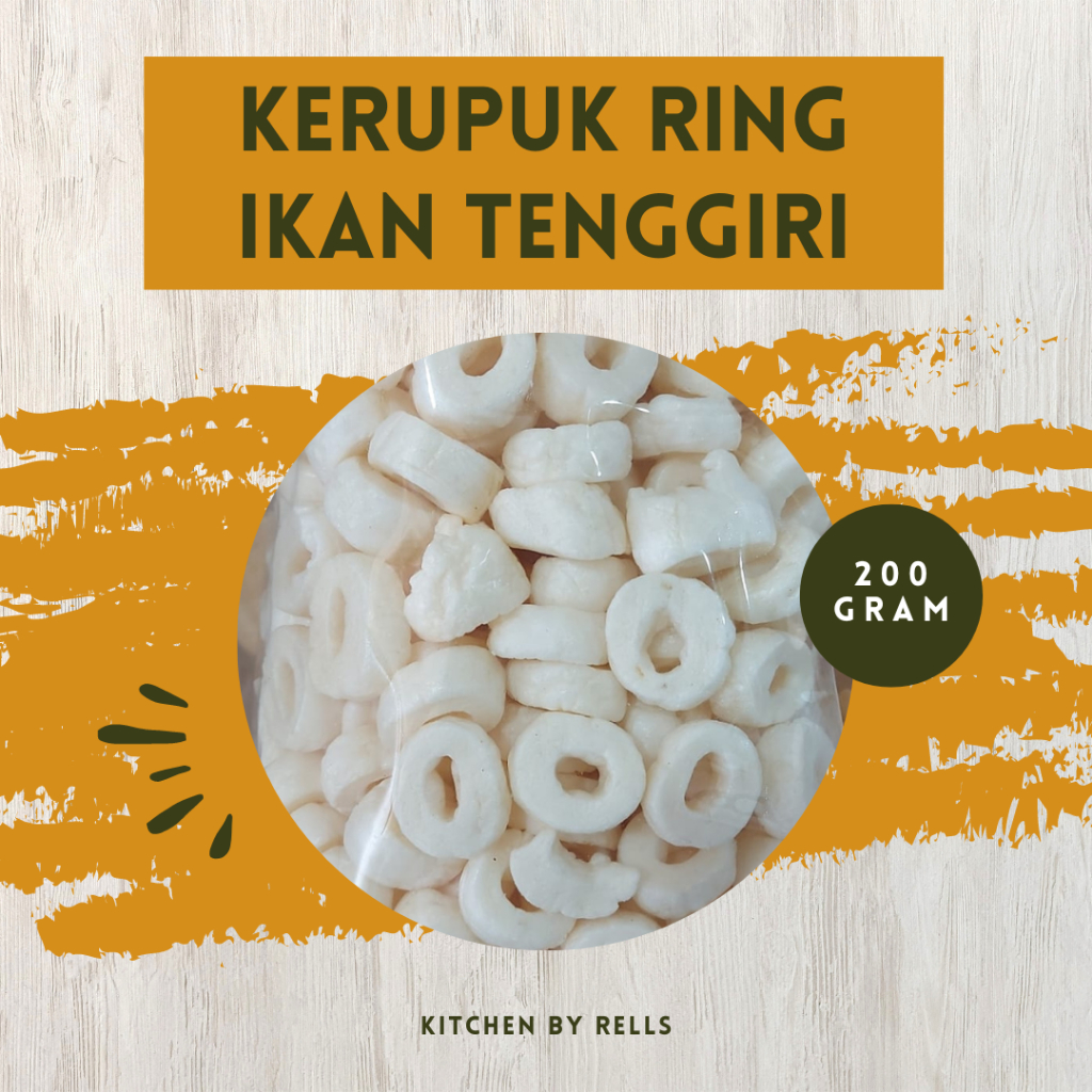 

[ASLI PALEMBANG] KERUPUK / KEMPLANG RING IKAN TENGGIRI 200GR