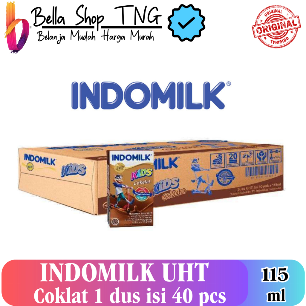 Indomilk Cokelat Susu UHT 1 Dus isi 40 pcs / 115 ml