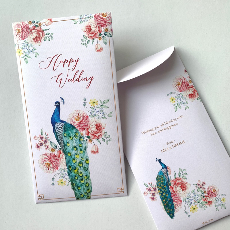 

Shabby Chic Peacock ( custom angpao - Angpao Wedding - Angpao Jumbo )