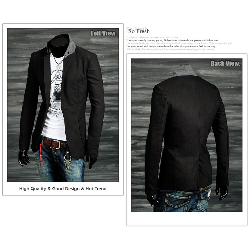 Blazer Black Homme Korean Style - SK65