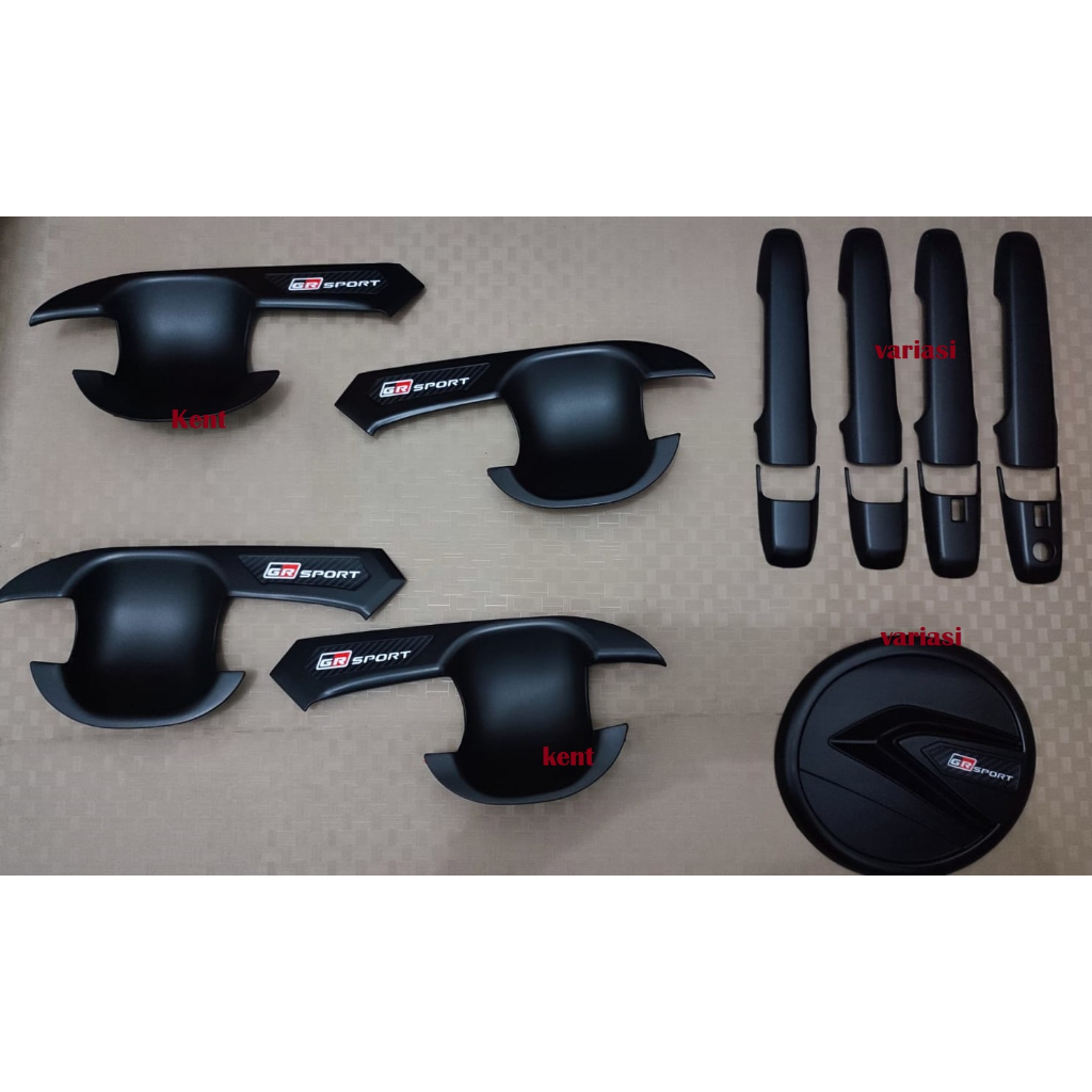 Paket Outer Handle Tank Cover GR SPORT Mobil All New AGYA AYLA 2023 Hitam Dop