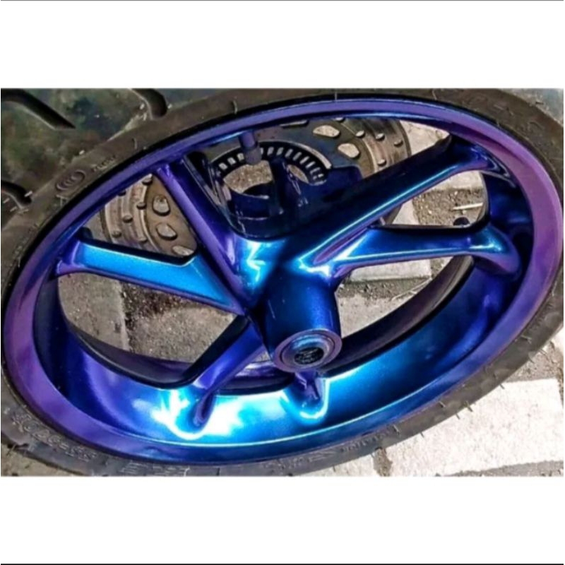 CAT BUNGLON BLUE RED PURPLE 3 WARNA DASAR HITAM CAT MOBIL MOTOR RB3