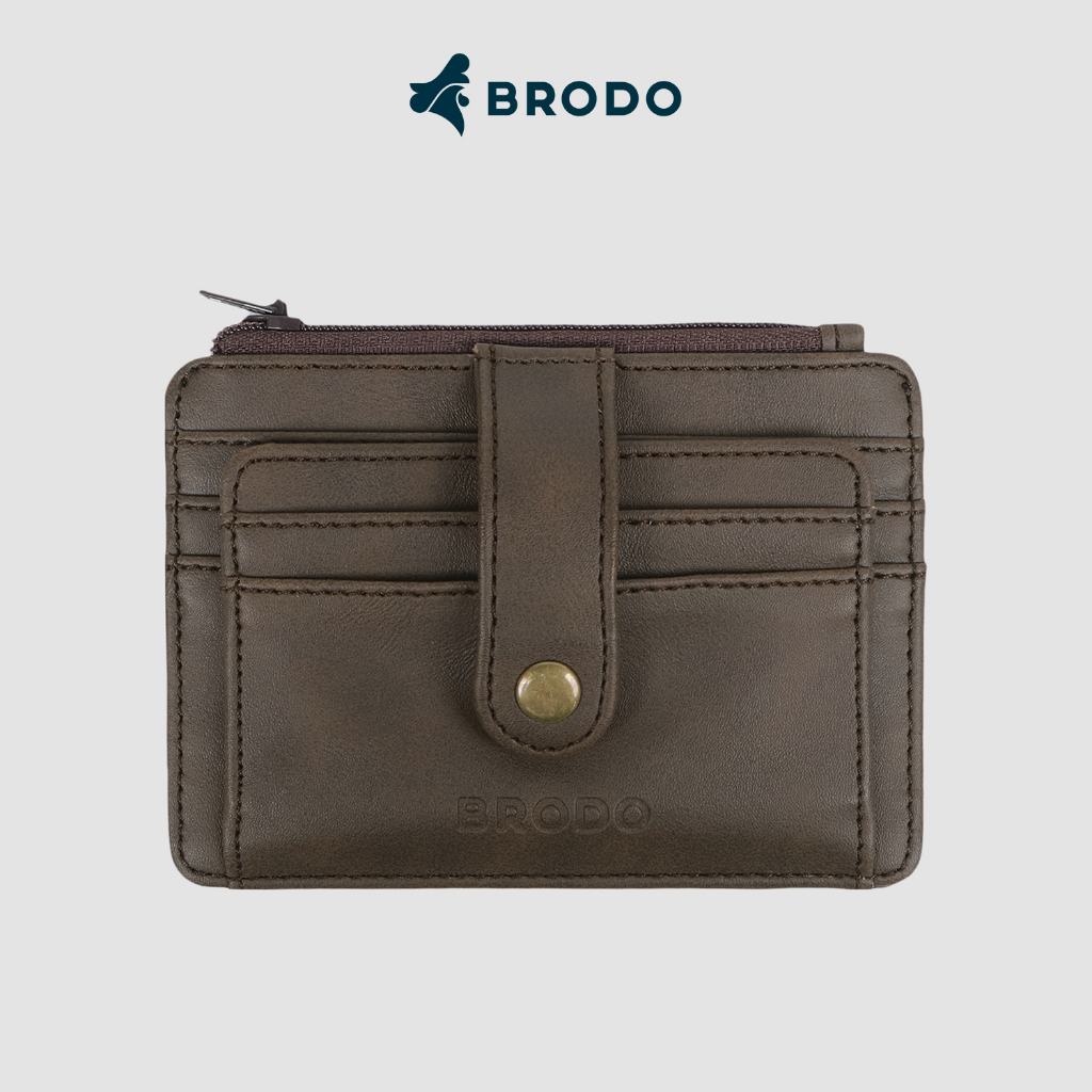 BRODO - Porto Synthetic Leather Card Wallet Brown
