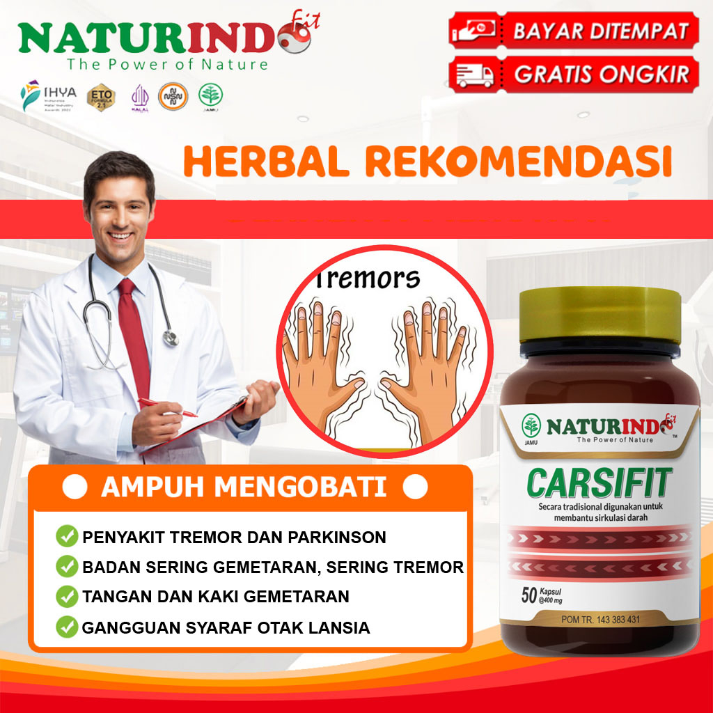 Obat Tremor Paling Ampuh Redakan Parkinson Tangan Badan Sering Gemetaran Carsifit Naturindo Alami