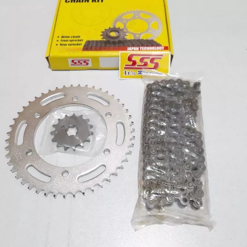 Gear seat klx150 gear seat sss klx 150 gear depan belakang plus rantai klx150 gir klx150