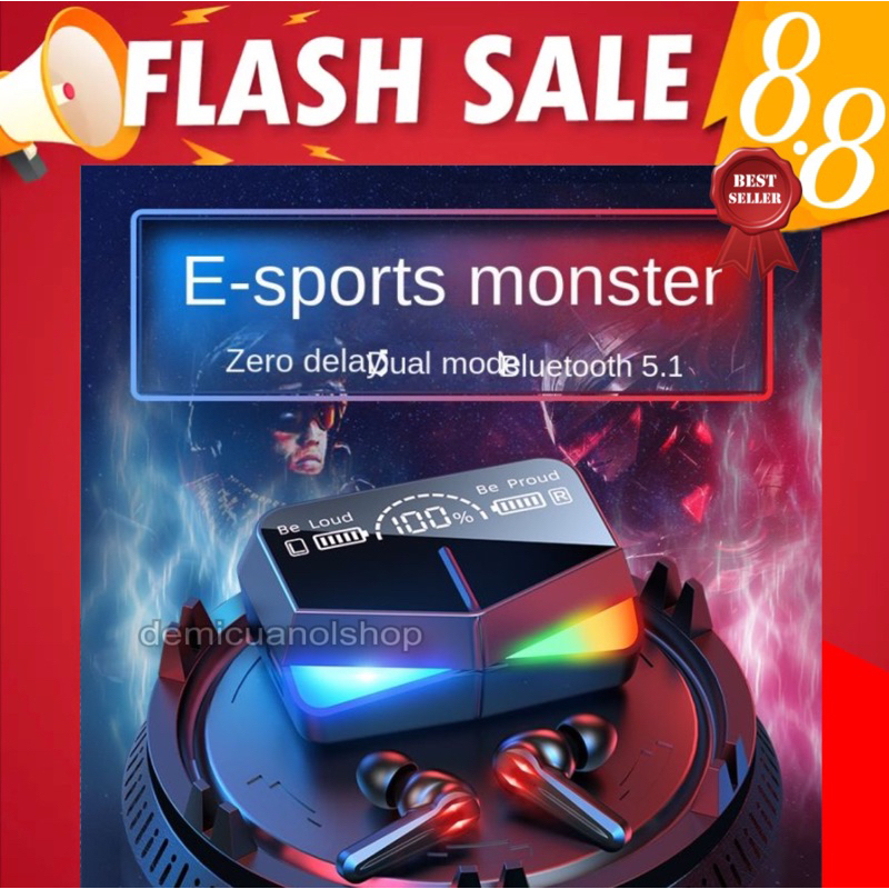 TERMURAH Headset TWS Bluetooth Gaming Full Bass