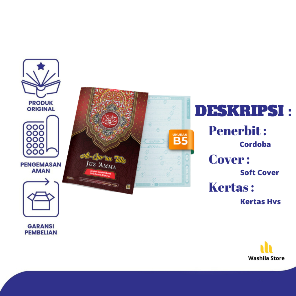 Al Quran Tulis Juz Amma B5 Langkah mudah menulis alquran Juz 30 - CRQ
