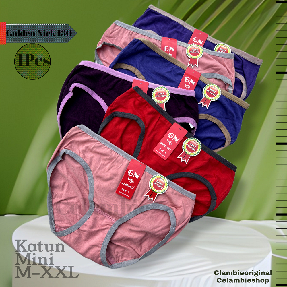 Celana Dalam Golden Nick 130 Cd Wanita Cutting Mini Bahan Lembut Meresap Keringat polos