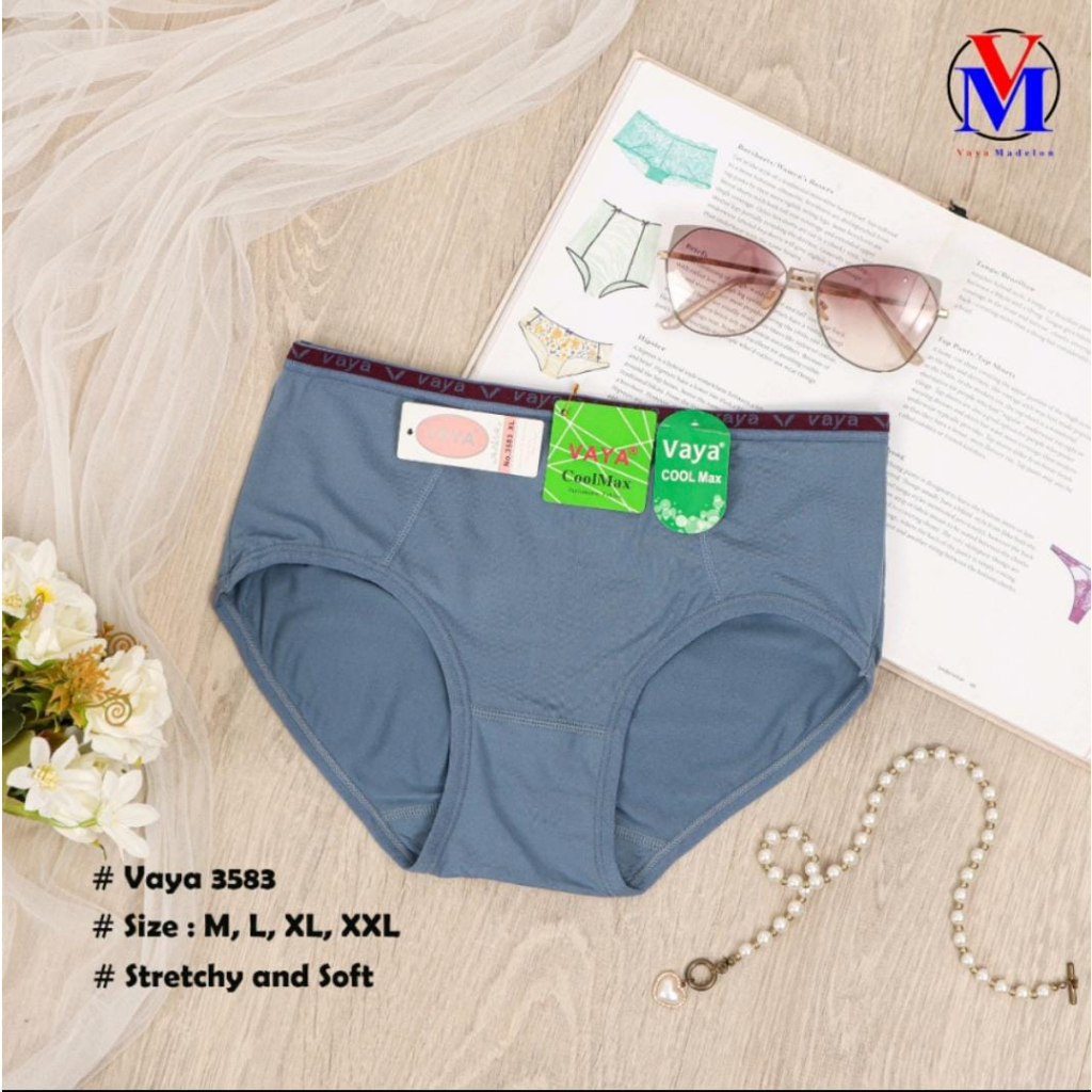 1 LUSIN | Celana Dalam Wanita VAYA 3583 / CD Dalaman Perempuan Super Soft Warna LEMBUT