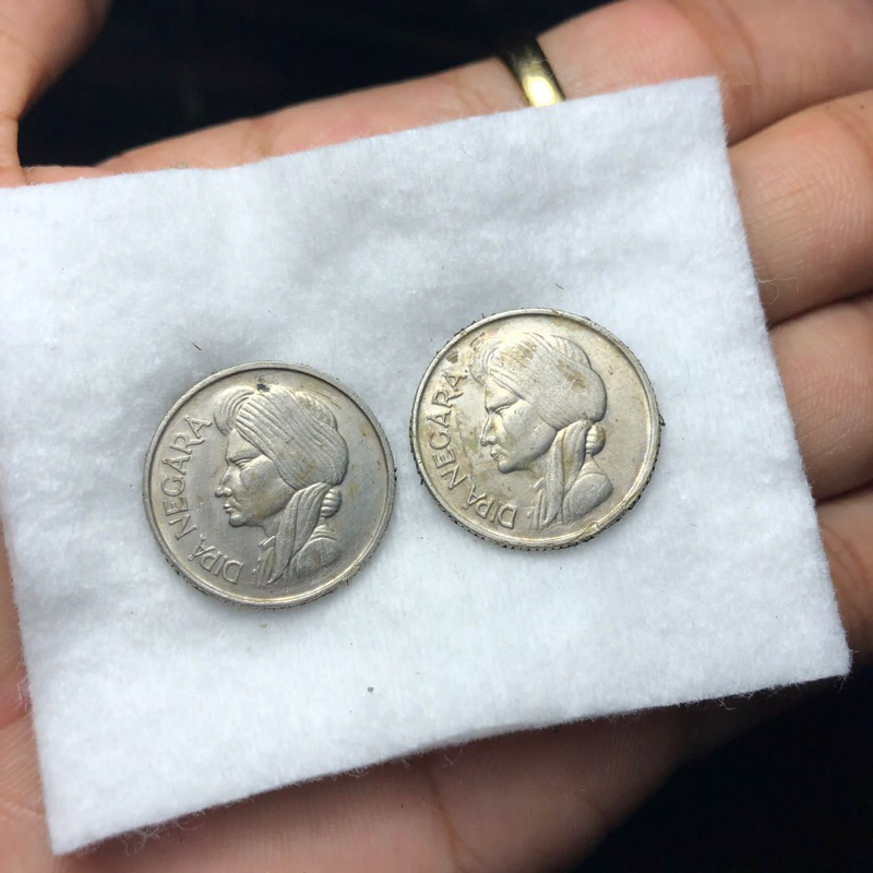 Koin Kuno 25 Sen Dipanegara 1951 Kapas dan Padi 2pcs