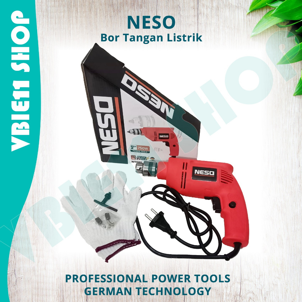 Bor Tangan Listrik NESO Heavy Duty Bor Beton Bor Tembok Bor Kayu Germany Quality 750W Alat Bor Obeng