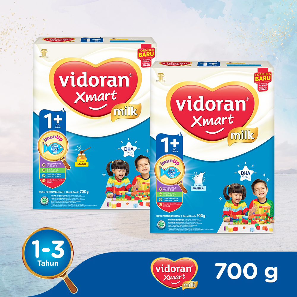 Vidoran Xmart 1+ 700 gr - Vidoran 1+ 700 gr Susu Pertumbuhan 1-3 Tahun