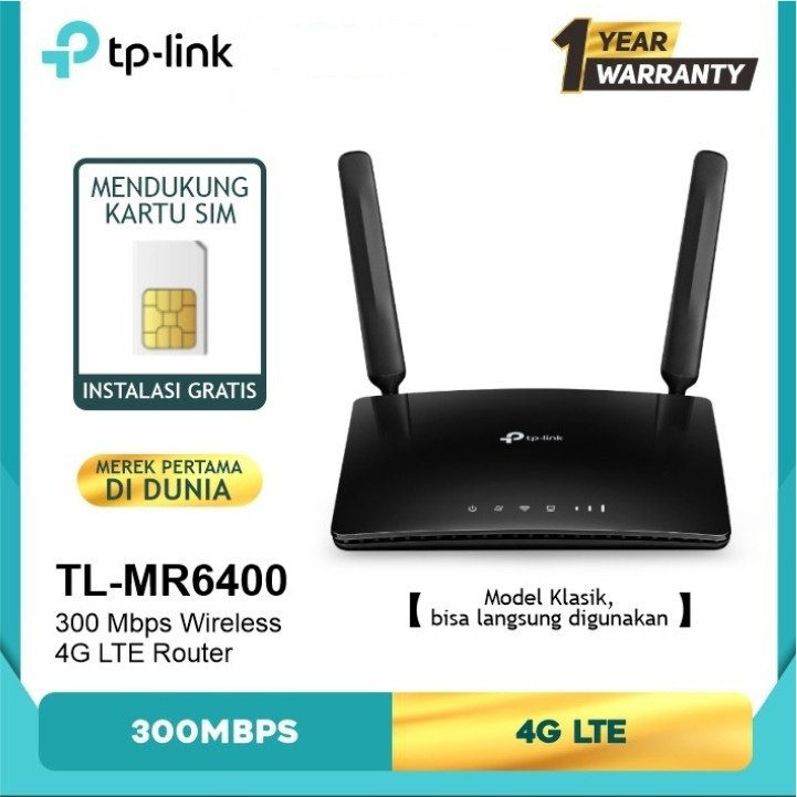TP-Link TL-MR6400 4G LTE Router Modem MiFi Wireless N 300Mb TL MR6400 MR 6400
