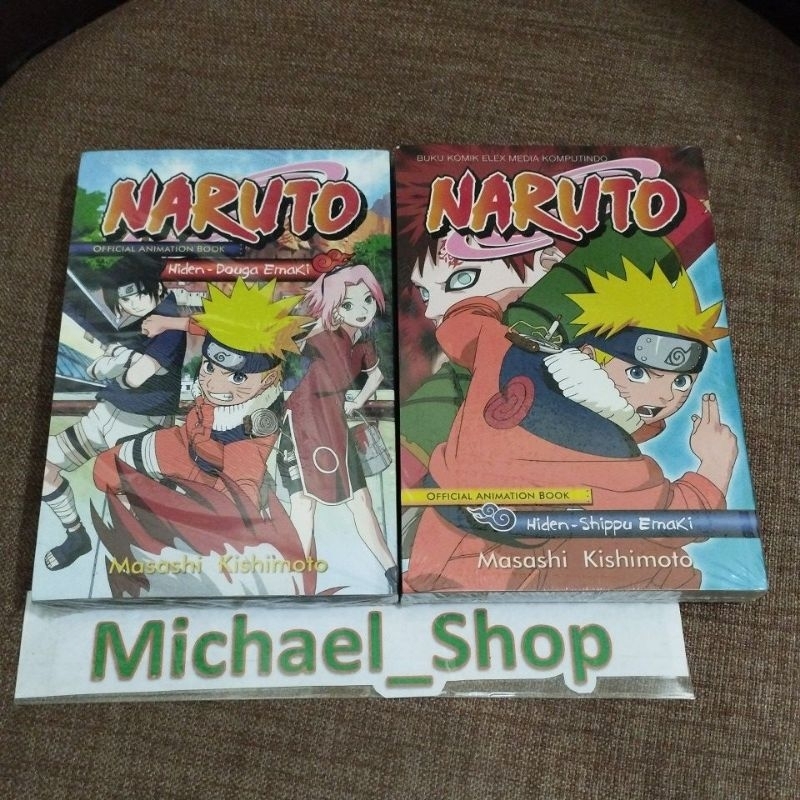 SET SEGEL Komik BerWarna : Naruto Hiden Shippu dan Douga Emaki Official animation book