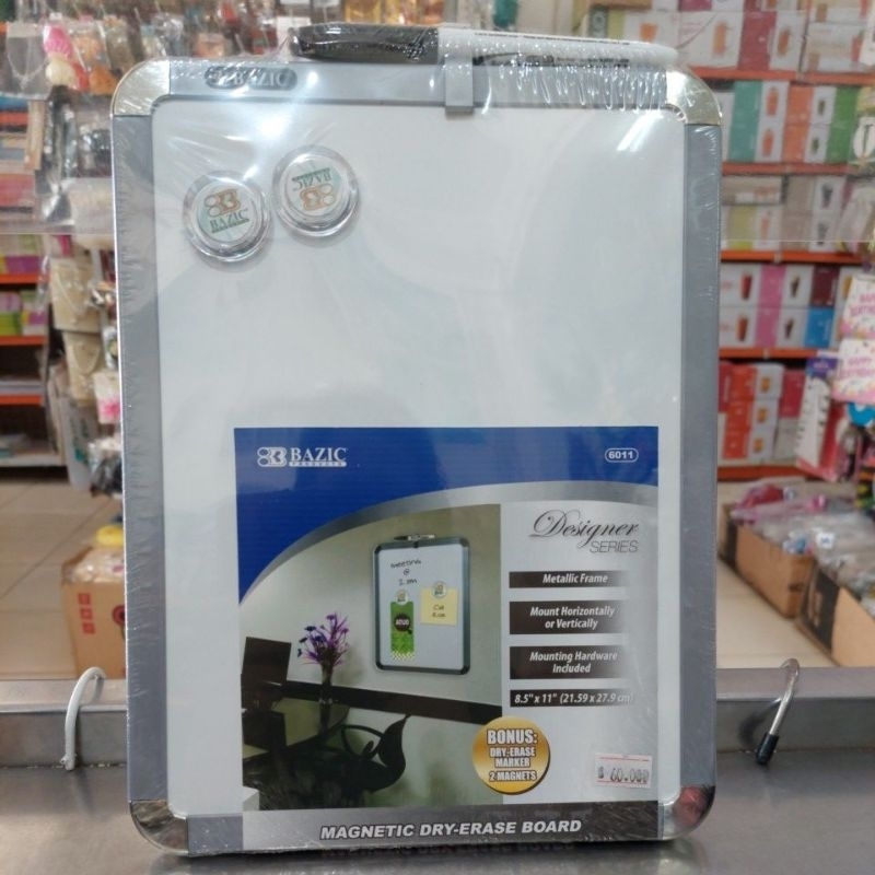 

Bazic Magnetic Dry Erase Board 8.5"x11" - Papan Tulis Magnet