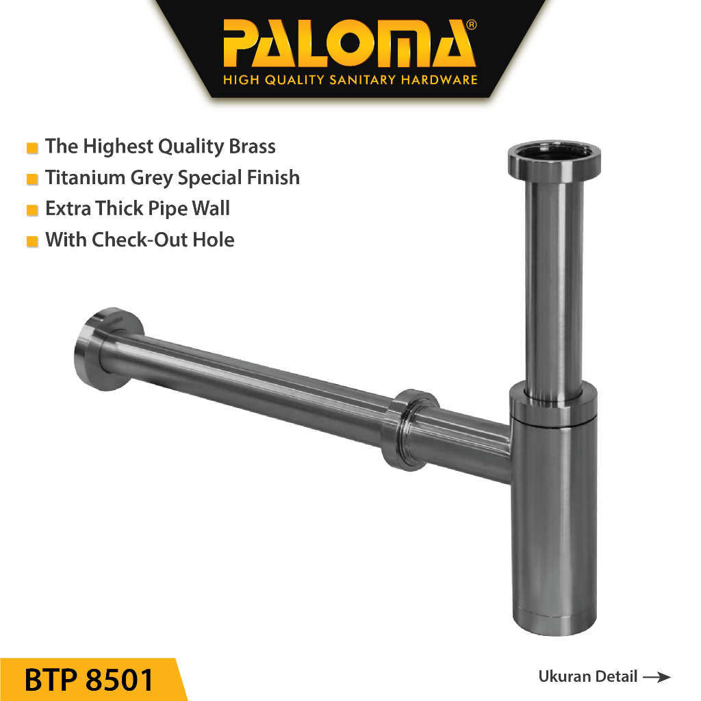 PALOMA BTP 8501 Sifon Wastafel Basin Trap Pipa Pembuangan Afur Drain
