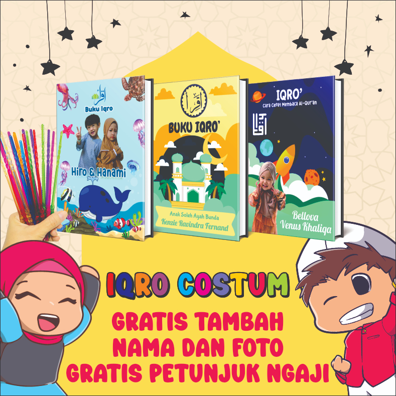 IQRA HARDCOVER custom foto dan nama