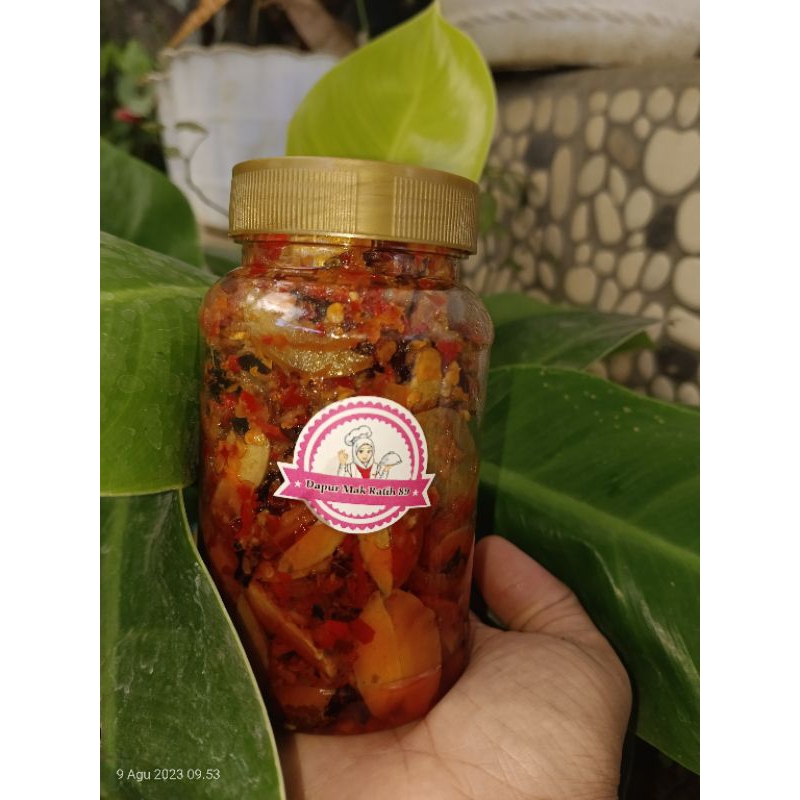 

Sambel Teri jengkol pedas di kemas di toples 300gr