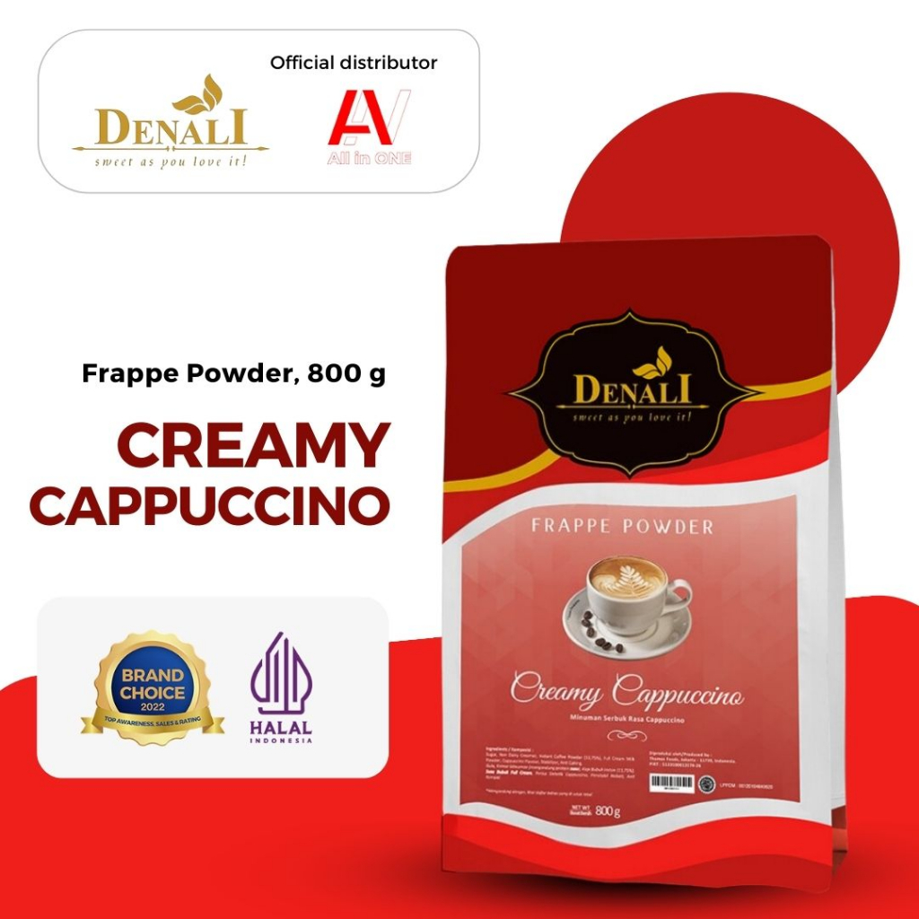 

Denali Frappe Powder 800g - Creamy Cappuccino