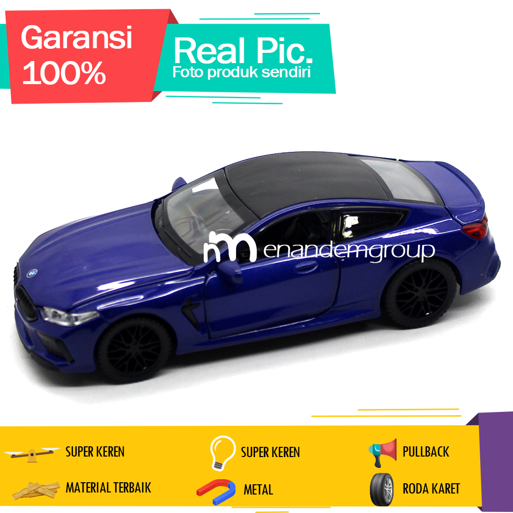 Diecast Miniatur Mainan Mobil Sedan Sport BMW M8 Coupe Competition