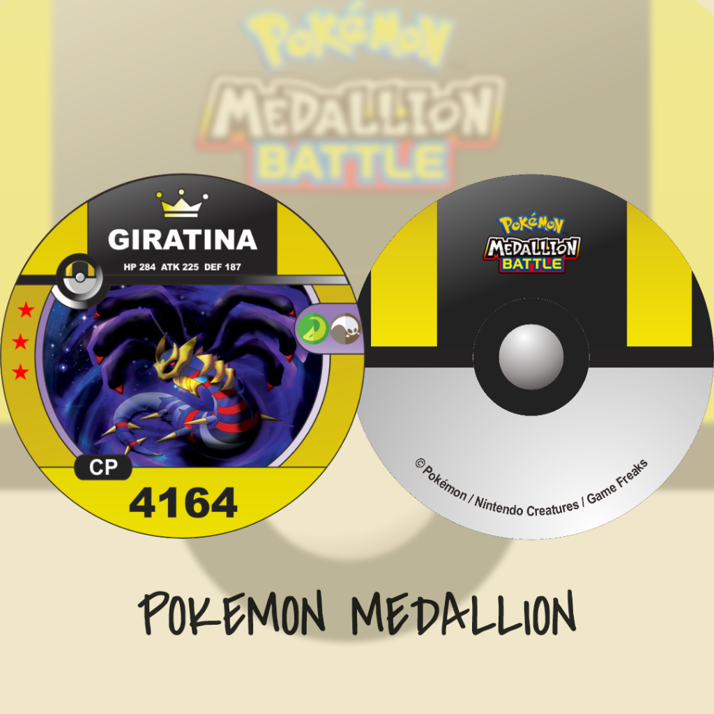 Kartu Pokemon Medallion Kustom Giratina