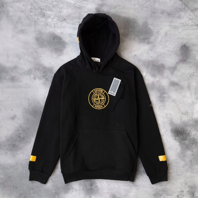 SWEATER HOODIE STONE ISLAND SUPREME PREMIUM