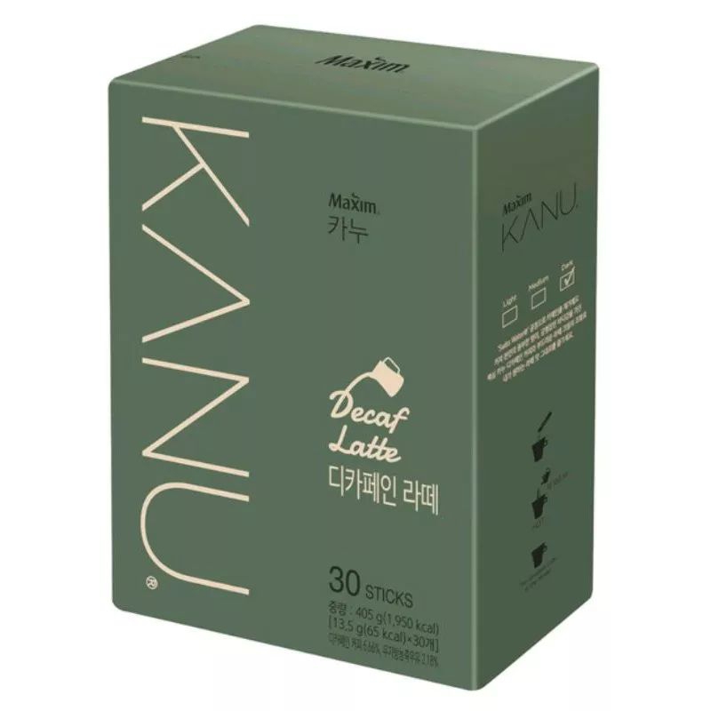 Kanu Coffee Maxim Decaf Latte Per Box