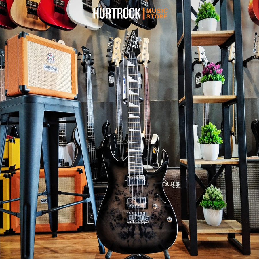 Ibanez GRG220PA1-BKB Electric Guitar, Brown Black Burst