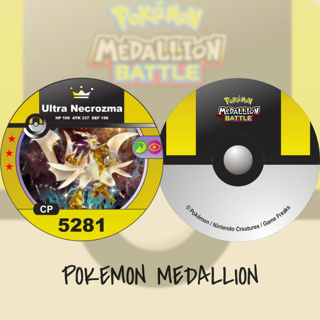 Kartu Pokemon Medallion Kustom Ultra Necrozma